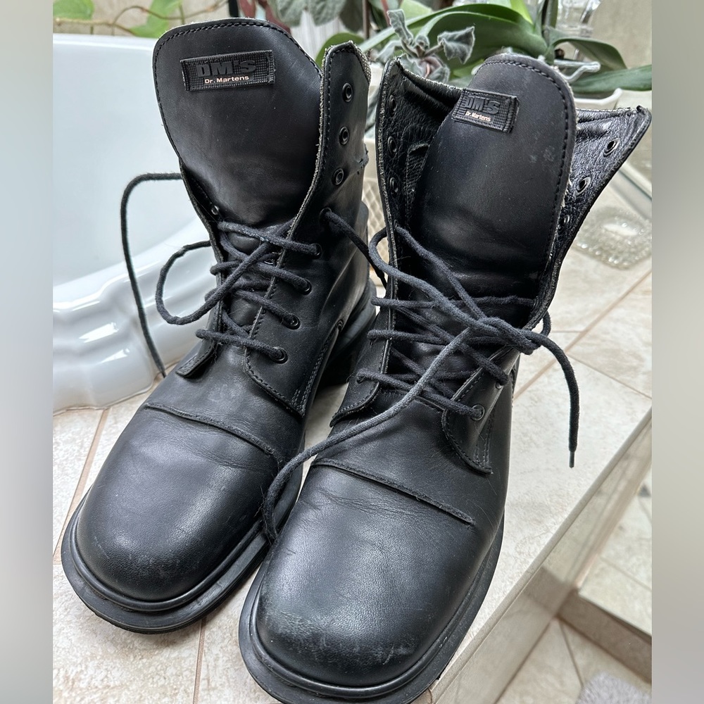 Dr Martens 9279 Black Lace Up Combat Boots Size 8